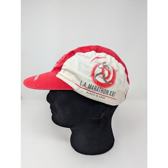 2006 Los Angeles Marathon Hat Honda Red Unstructured One Size Elastic - Picture 3 of 6